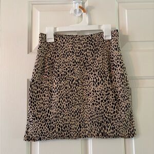 Brandy Melville Leopard Print Mini Skirt